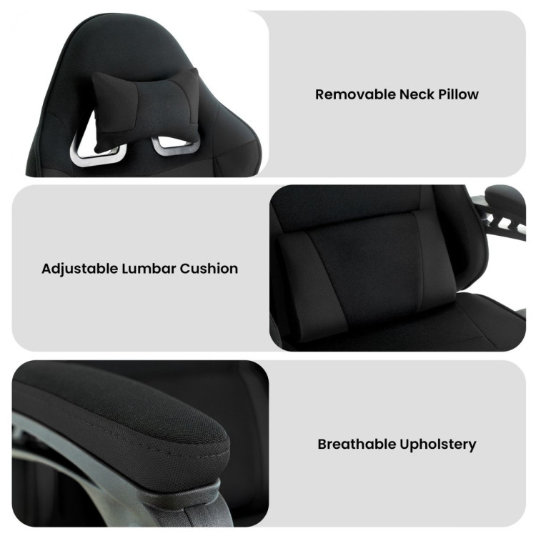 Sarantino Antre Kids Study Gaming Chair in Black image 9