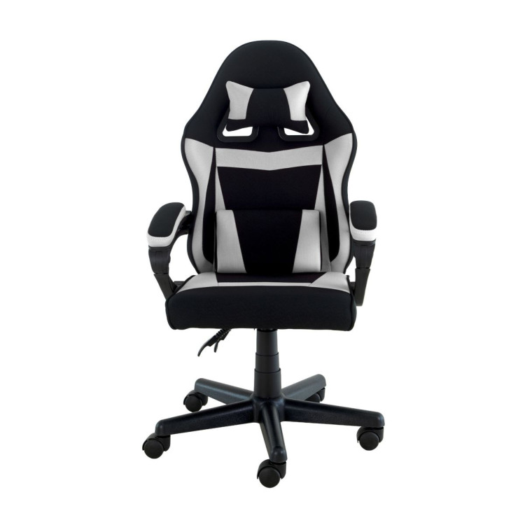 Sarantino Antre Kids Study Gaming Chair in Black and White Office Adjustable Height Chair