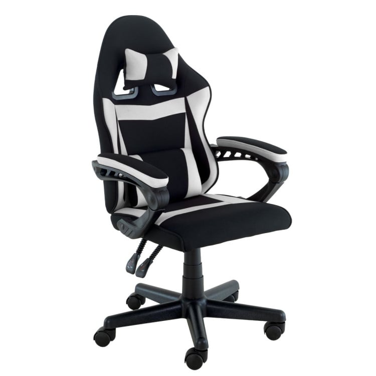 Sarantino Antre Kids Study Gaming Chair in Black and White Office Adjustable Height Chair image 4