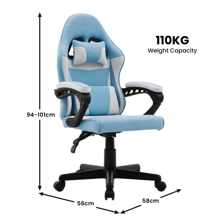 Sarantino Antre Kids Study Gaming Chair in Black and White Office Adjustable Height Chair image 4