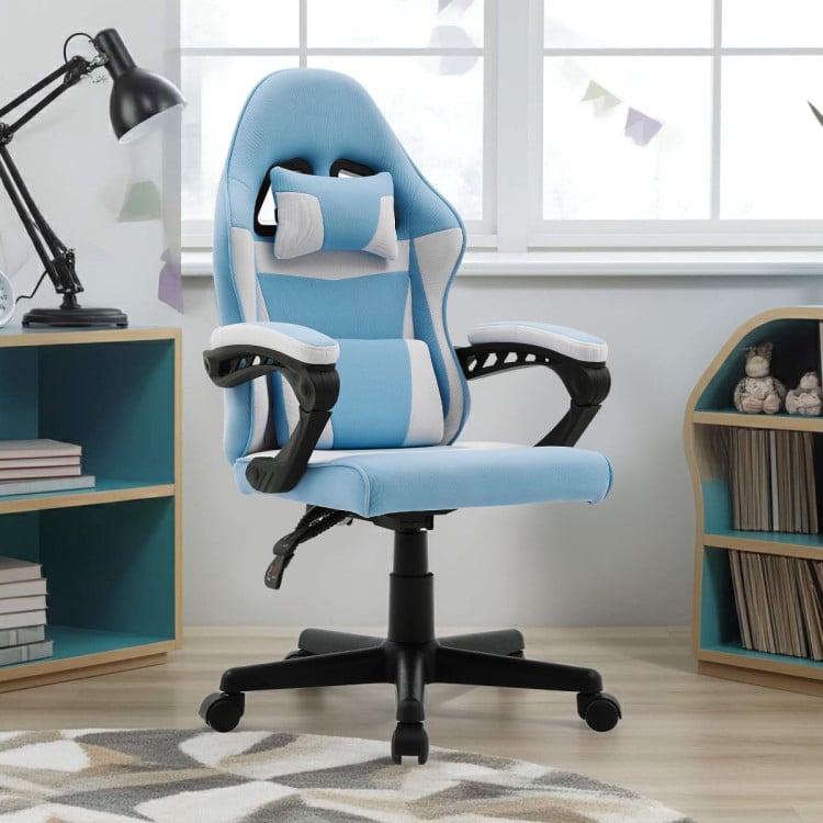 Sarantino Antre Kids Study Gaming Chair in Black and White Office Adjustable Height Chair image 9
