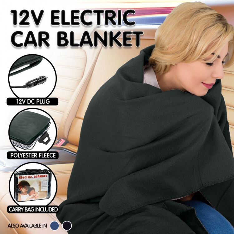 Heated Electric Car Blanket 150x110cm 12V - Black image 7