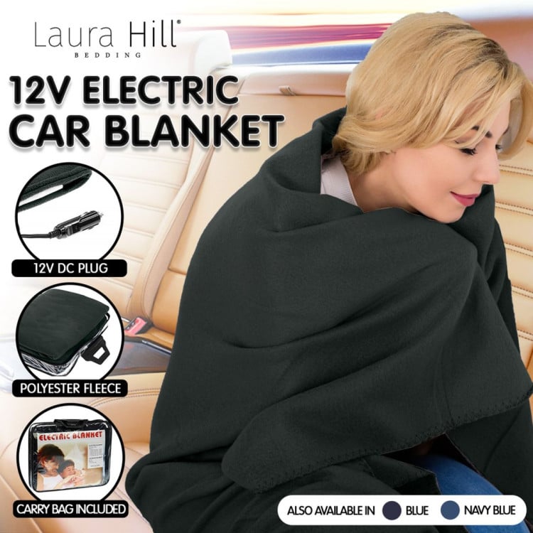 Laura Hill Heated Electric Car Blanket 150x110cm 12V - Black image 12