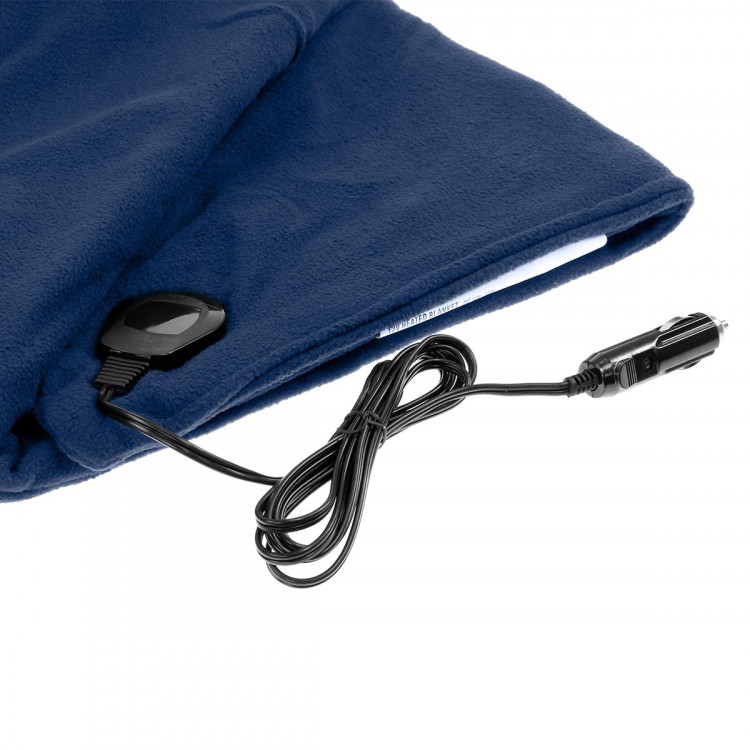 Heated Electric Car Blanket 150x110cm 12V - Navy Blue image 4