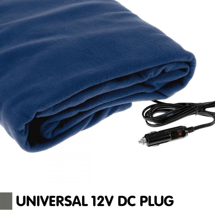 Heated Electric Car Blanket 150x110cm 12V - Navy Blue image 8