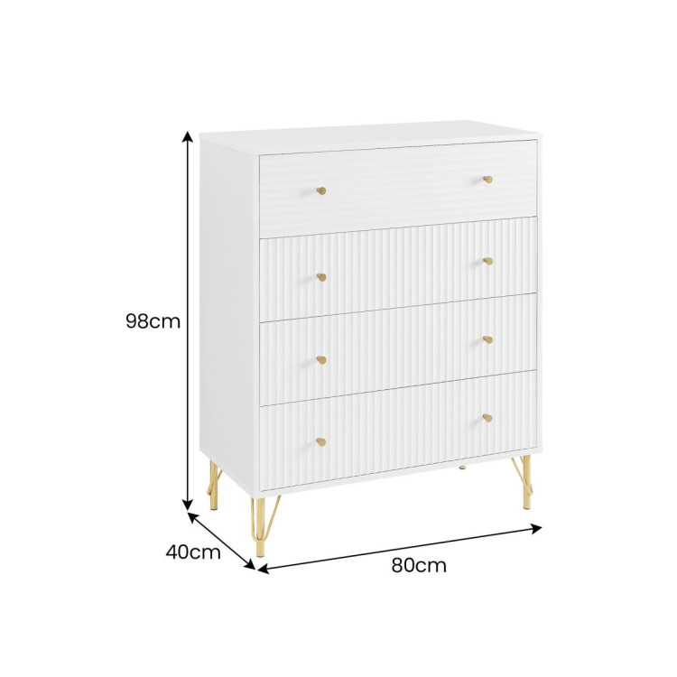 Sarantino Rocco Chest of Drawers - White image 4