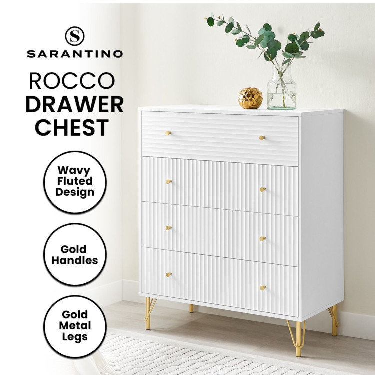 Sarantino Rocco Chest of Drawers - White image 11