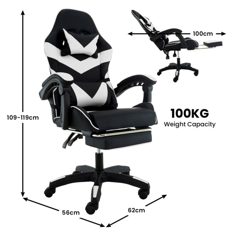 Sarantino Office Gaming Chair Cueva Reclining High Back with Footrest Office Computer Desk Seat image 4