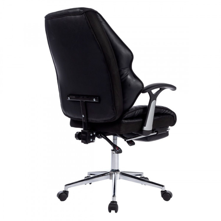Faux Leather High Back Modern Reclining Executive Office Chair Black image 3