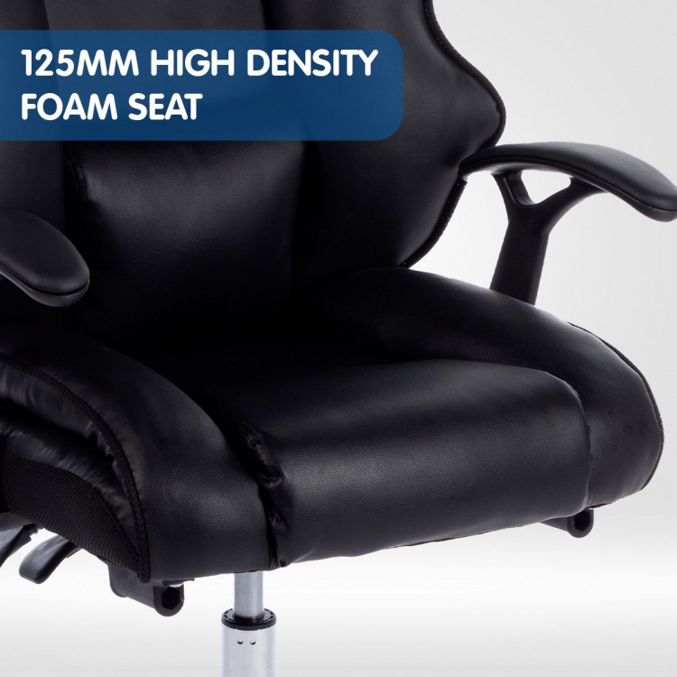 Faux Leather High Back Modern Reclining Executive Office Chair Black image 5