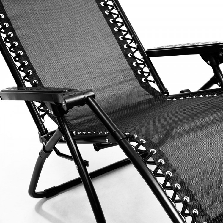 Zero Gravity Reclining Deck Chair - Black image 3