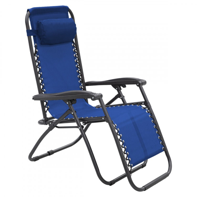 Zero Gravity Reclining Deck Chair - Blue image 5