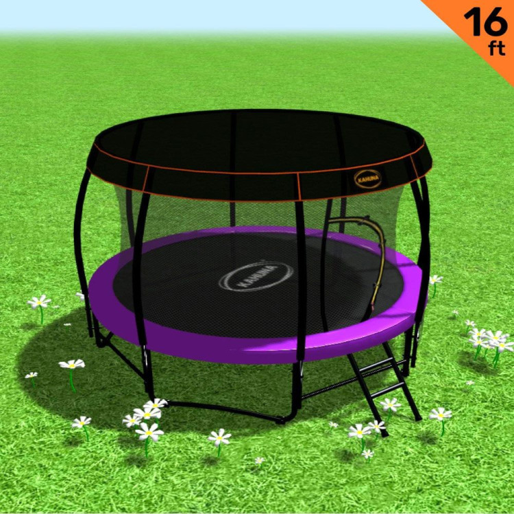 Trampoline 16 ft Kahuna with Roof - Orange Blue image 2