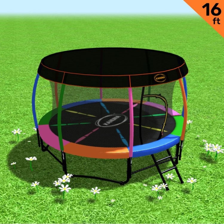 Kahuna 16 ft Trampoline with Roof - Rainbow image 2