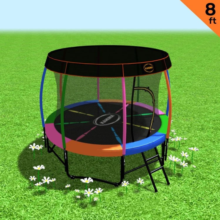 Kahuna Trampoline 8 ft with  Roof - Rainbow image 3