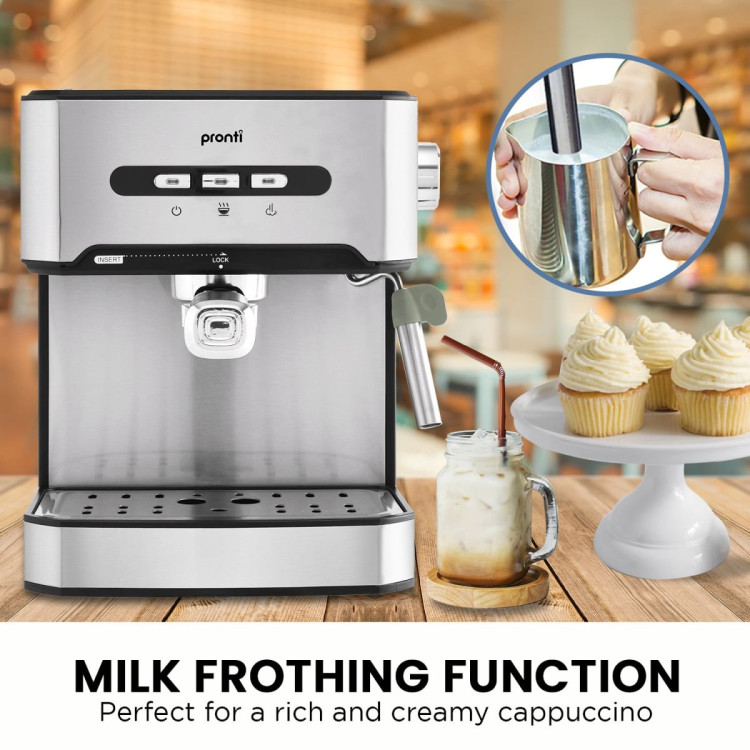 Pronti Toaster, Kettle & Coffee Machine Breakfast Set - Black image 10