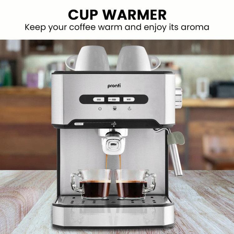 Pronti Toaster, Kettle & Coffee Machine Breakfast Set - Black image 12