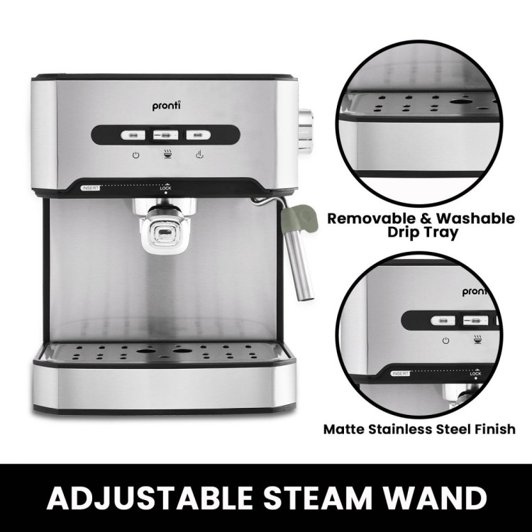 Pronti Toaster, Kettle & Coffee Machine Breakfast Set - Black image 13