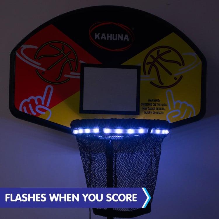 Kahuna Trampoline LED Basketball Hoop Set with Light-Up Ball image 9