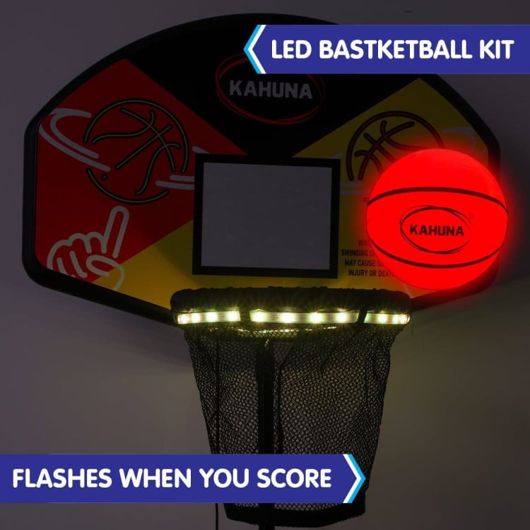 Kahuna Trampoline LED Basketball Hoop Set with Light-Up Ball image 10