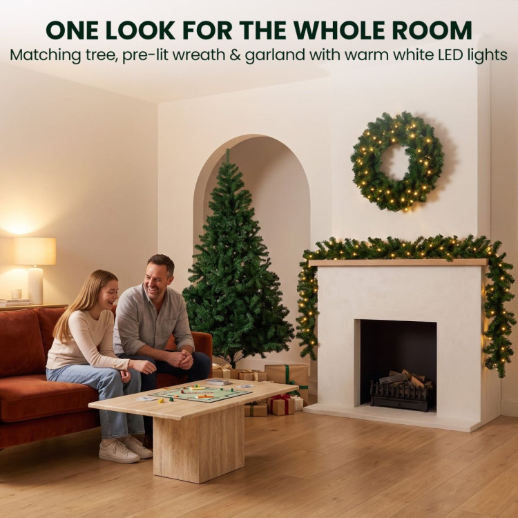 Christabelle Artificial Tree 1.5m 61cm Chadwick Wreath 2.7m Garland with LED Light image 12