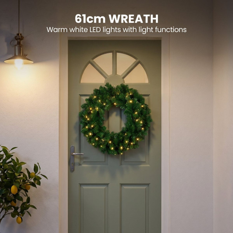 Christabelle Artificial Tree 1.5m 61cm Chadwick Wreath 2.7m Garland with LED Light image 15