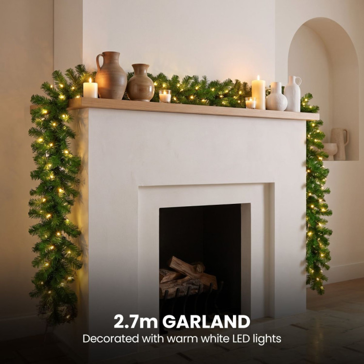 Christabelle Artificial Tree 1.5m 61cm Chadwick Wreath 2.7m Garland with LED Light image 16
