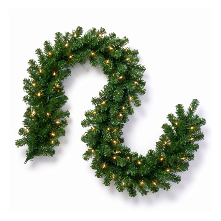 Christabelle Green Artificial Tree 1.8m 61cm Chadwick Wreath with Lights 2.7m Garland with LED Light image 6