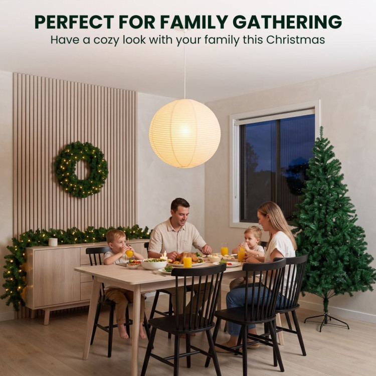 Christabelle Green Artificial Tree 1.8m 61cm Chadwick Wreath with Lights 2.7m Garland with LED Light image 12