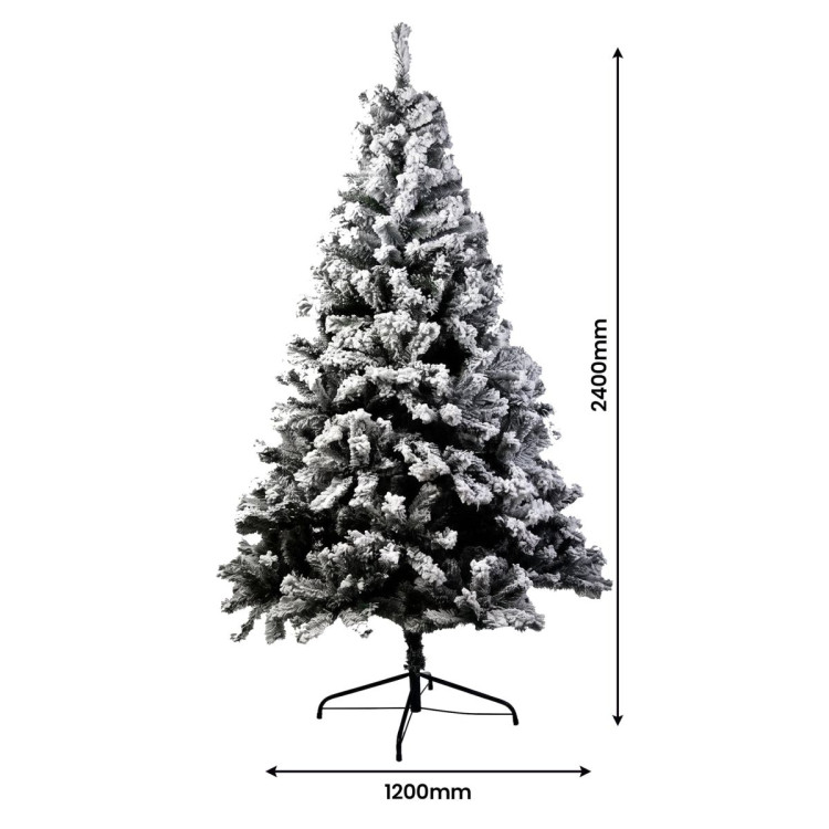 Christabelle Snow-Tipped Christmas 3pc Set 2.4m Christmas Tree Wreath and Garland with LED Lights Holiday Decor image 12