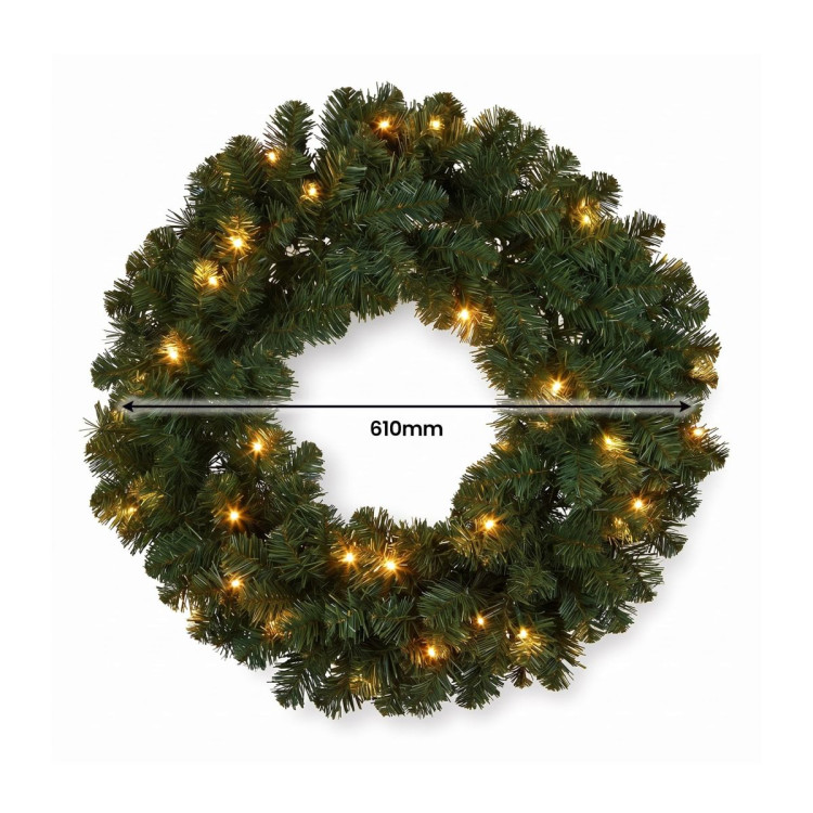 Christabelle 1.8m Prelit Tree 61cm Highland Pine Wreath Prelit 2.74m Highland Pine Christmas Garland image 18