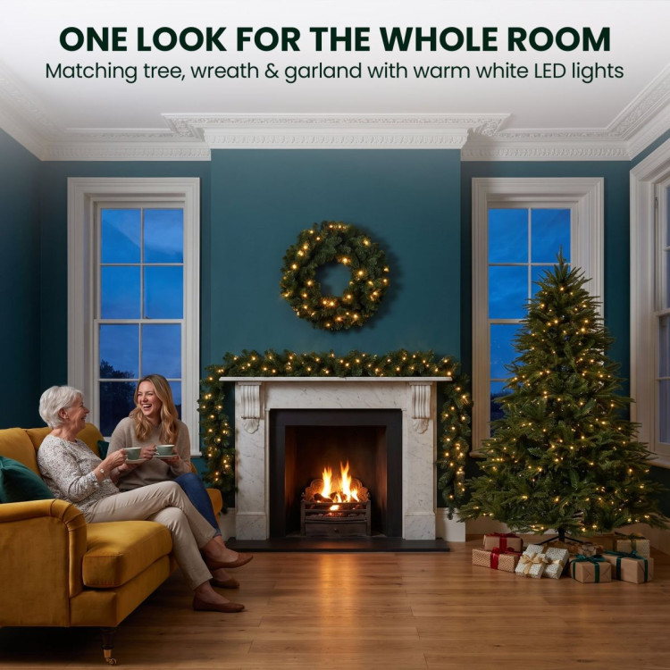 Christabelle 1.8m Prelit Tree 61cm Highland Pine Wreath Prelit 2.74m Highland Pine Christmas Garland image 11