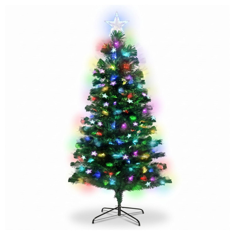 Christabelle 1.5m Pre-Lit Fibre Optic Tree Stunning 61cm Snowy Wreath 2.7m Snowy Garland with LED image 4