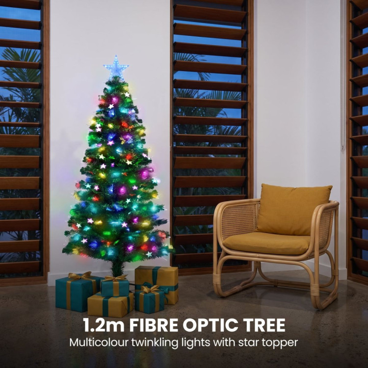 Christabelle 1.5m Pre-Lit Fibre Optic Tree Stunning 61cm Snowy Wreath 2.7m Snowy Garland with LED image 13