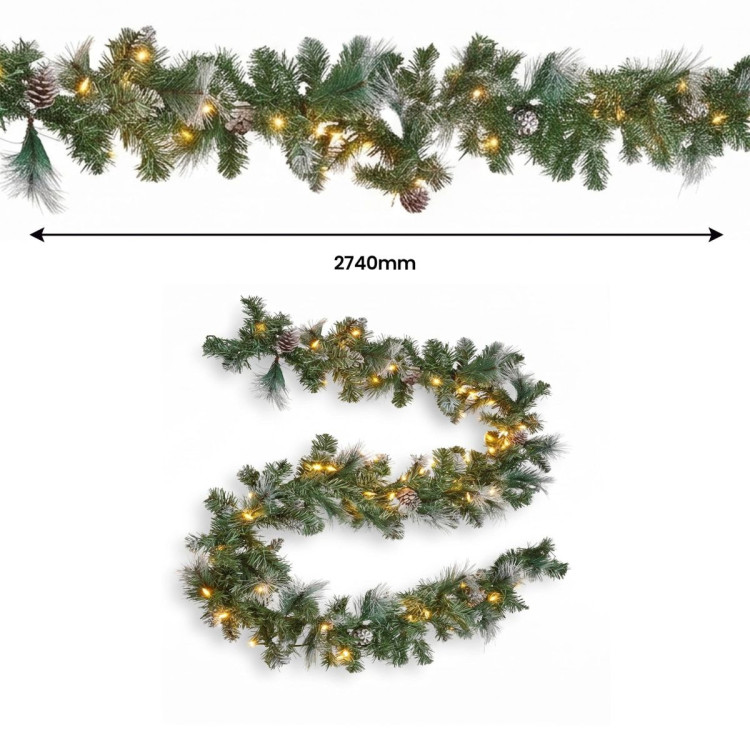 Christabelle 2.3m Christmas Tree 2.7m Garland and Wreath with Warm White Xmas LEDs image 7