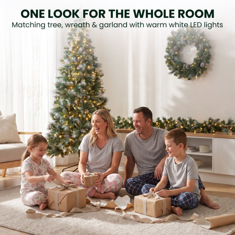 Christabelle 2.3m Christmas Tree 2.7m Garland and Wreath with Warm White Xmas LEDs image 11