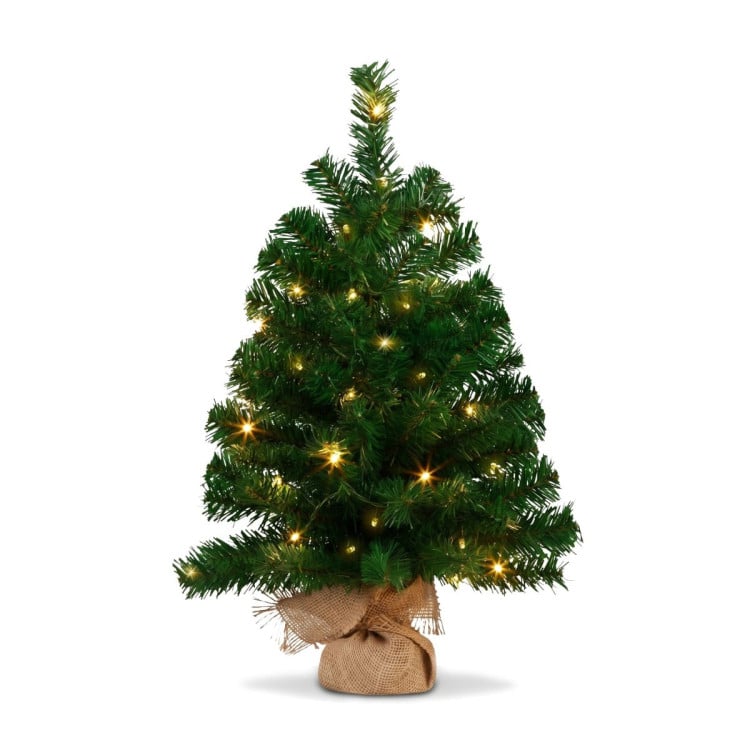 Christabelle Chadwick Green Christmas 3pc Set 61cm Tabletop Tree 61cm Wreath 2.7m Garland with LED Light image 14