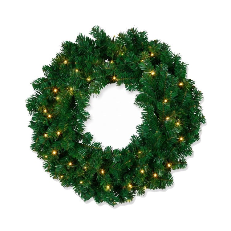 Christabelle Chadwick Green Christmas 3pc Set 61cm Tabletop Tree 61cm Wreath 2.7m Garland with LED Light image 15