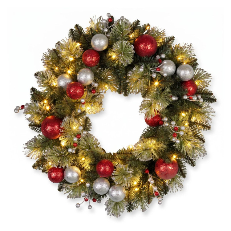 Christabelle 61cm Wreath with LED Lights 2.7m Christmas Garland with LED Light image 4