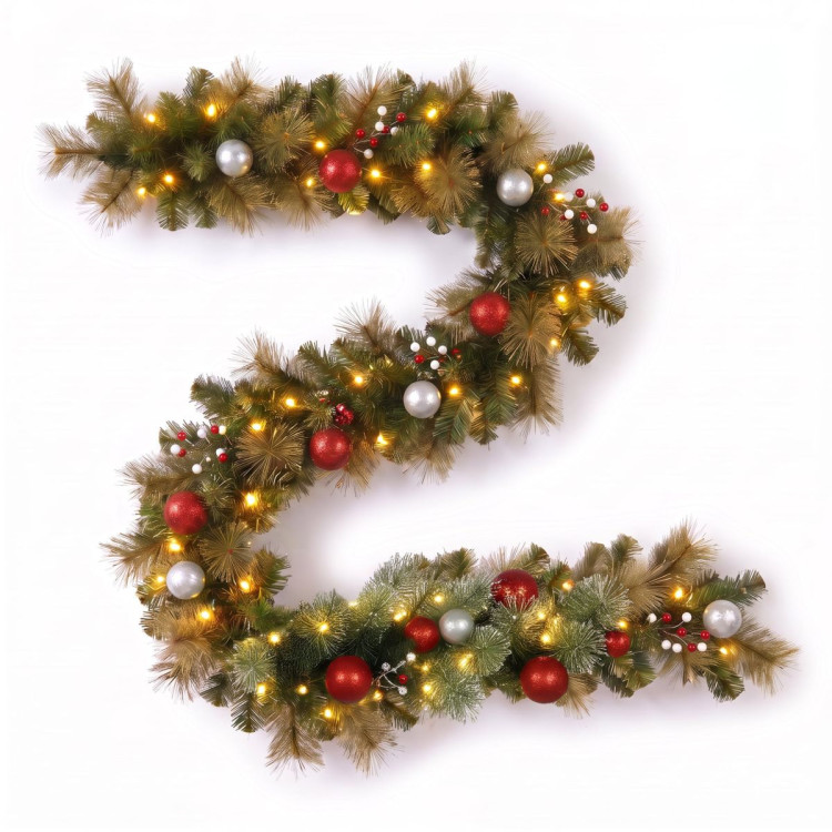 Christabelle 61cm Wreath with LED Lights 2.7m Christmas Garland with LED Light image 5