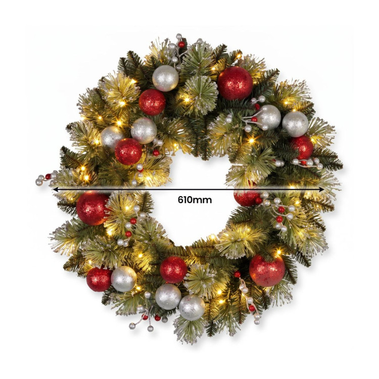 Christabelle 61cm Wreath with LED Lights 2.7m Christmas Garland with LED Light image 16