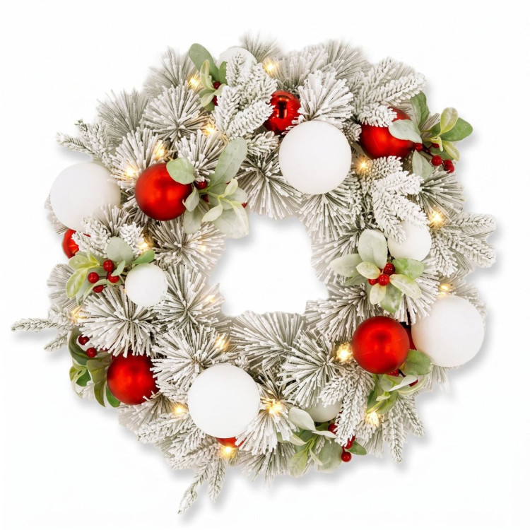 Christabelle 61cm Snowy Elegance Wreath 2.74m Snowy Elegance Garland image 4