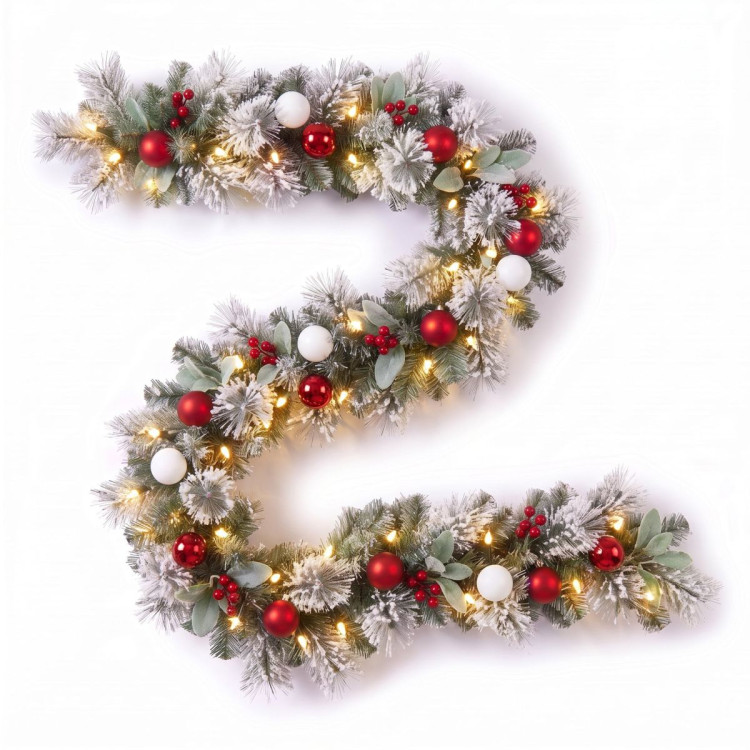 Christabelle 61cm Snowy Elegance Wreath 2.74m Snowy Elegance Garland image 5