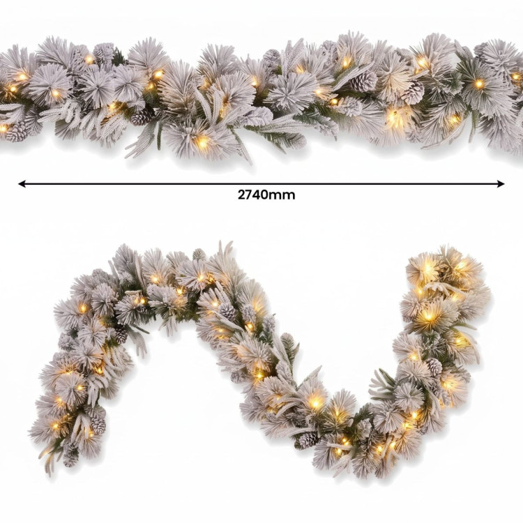 Christabelle Timeless Elegance Christmas 2pc Set 90cm Christmas Teardrop and Garland with LED Lights Holiday Decor image 12