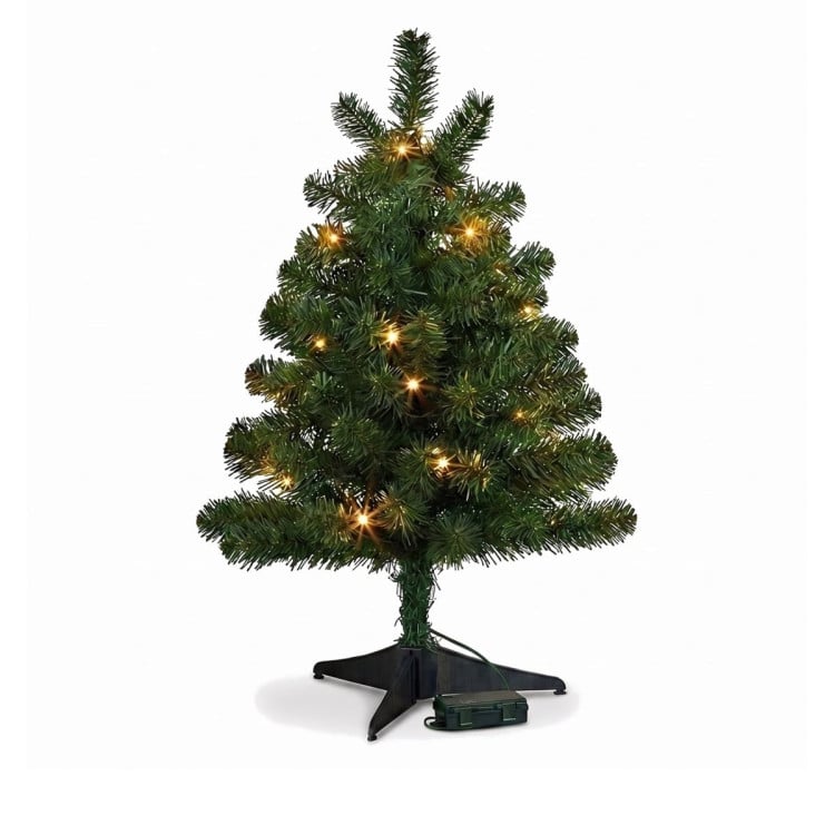Christabelle Highland Pine Christmas 3pc Set 61cm Tabletop Tree Wreath and Garland with LED Lights Holiday Decor image 14