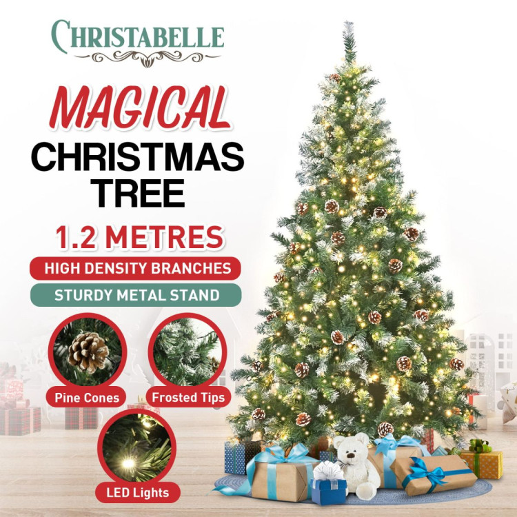 Christabelle 1.2m Pre Lit LED Christmas Tree with Pine Cones image 3