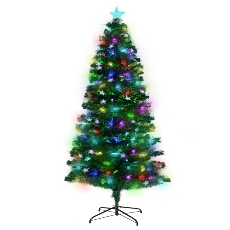 Christabelle 1.2m Enchanted Pre Lit Fibre Optic Christmas Tree  Stars image 2