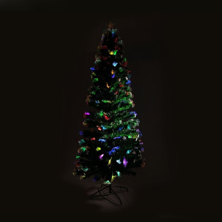 Christabelle 1.8m Pre-Lit Fibre Optic Artificial Christmas Tree with Multicolour Twinkling Star Lights image 5