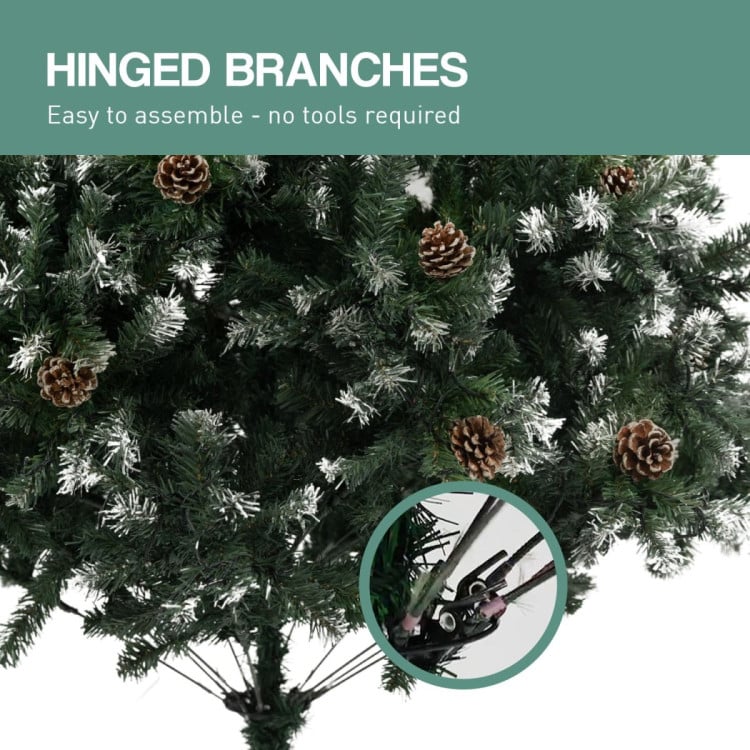 Christabelle 2.4m Pre Lit LED Christmas Tree with Pine Cones image 12