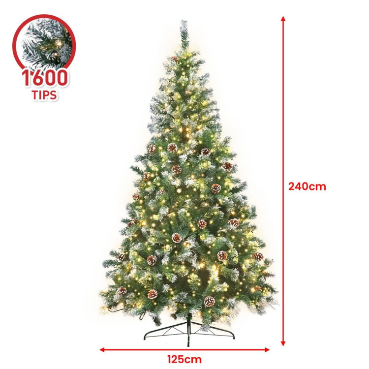 Christabelle 2.4m Pre Lit LED Christmas Tree with Pine Cones image 5
